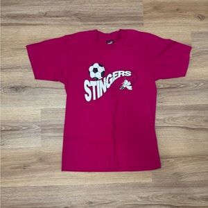 Vintage early 90s magenta Stingers soccer tee